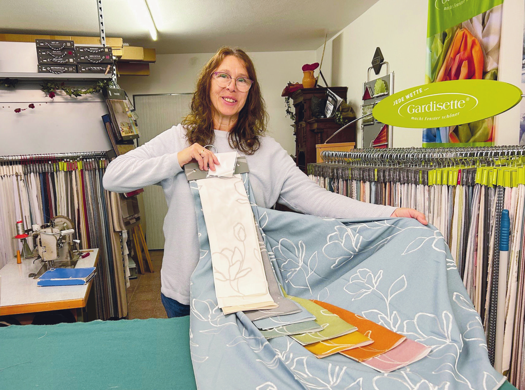 Raumausstatterin Heike Heinmeyer ist seit 20 Jahren selbständig